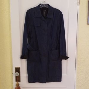 Denim trench coat